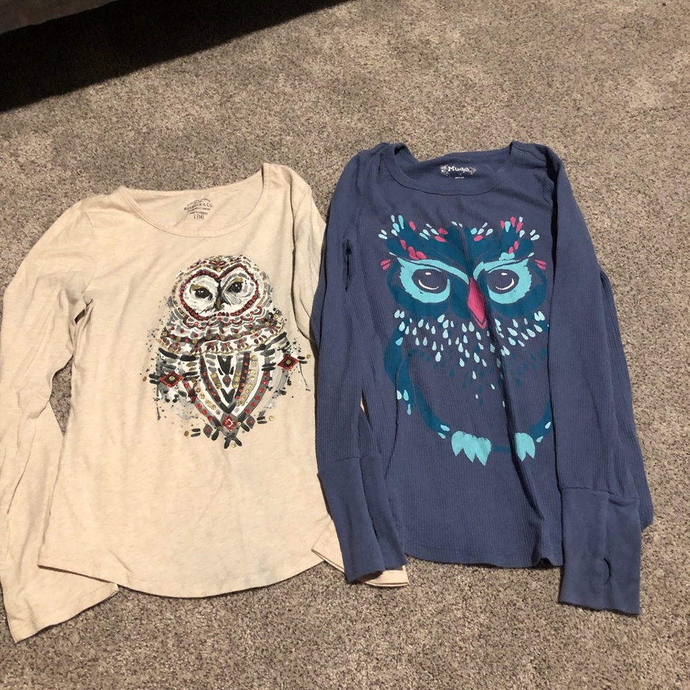 BUNDLE—Two Owl long sleeve shirts 🦉